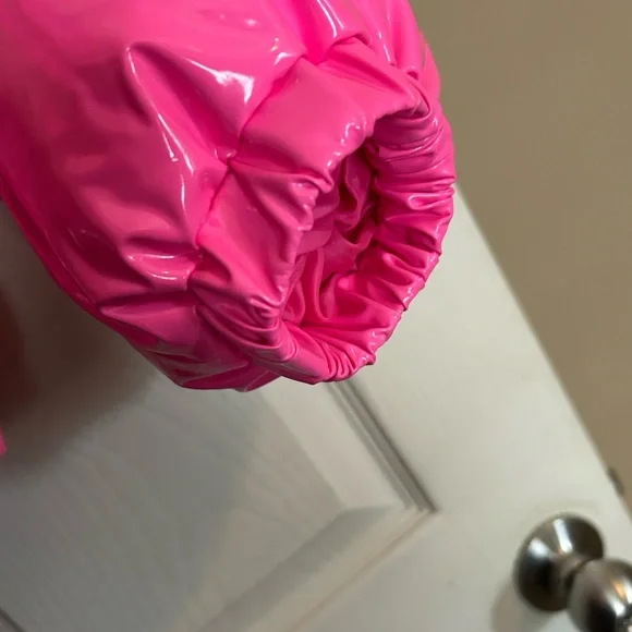 NWOT Steve Madden Women XS Puffer Jacket HOT PINK - Picture 5 of 10